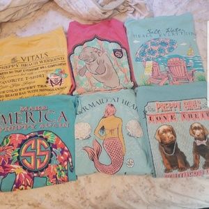 LOT OF 6 Simply Southern Tees